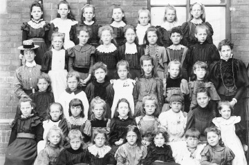 School Class circa 1899, Sarah Fearn top left